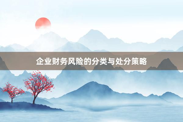 企业财务风险的分类与处分策略